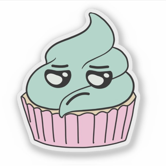 Adesivo Cupcake de Hortelã Cético (Frente)