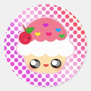 Adesivo Cupcake de Kawaii!