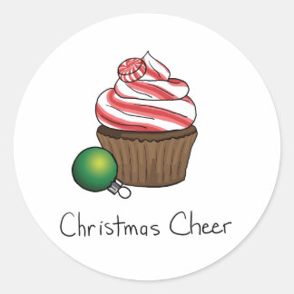 Adesivo Cupcake de Natal