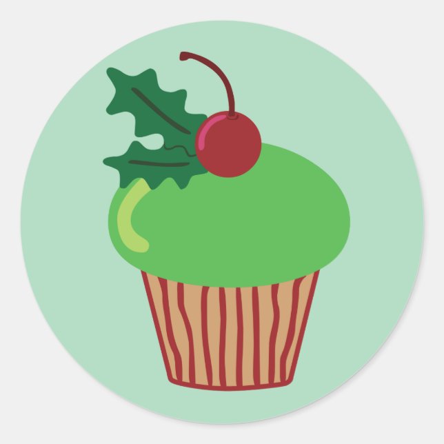 Adesivo Cupcake de Natal (Frente)