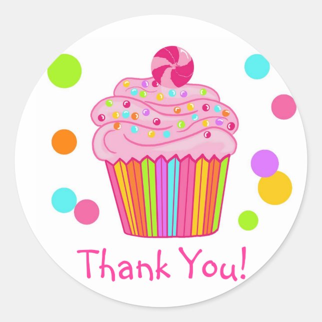 Adesivo Cupcake de Surpresa do Candy (Frente)
