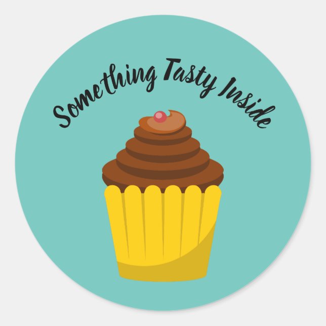 Adesivo Cupcake Dessert Label Sticker (Frente)