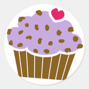 Adesivo Cupcake do mirtilo da microplaqueta de Choco do