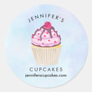 Adesivo Cupcake doce com framboesa no topo