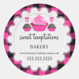 Adesivo Cupcake e Xadrez de Bolo