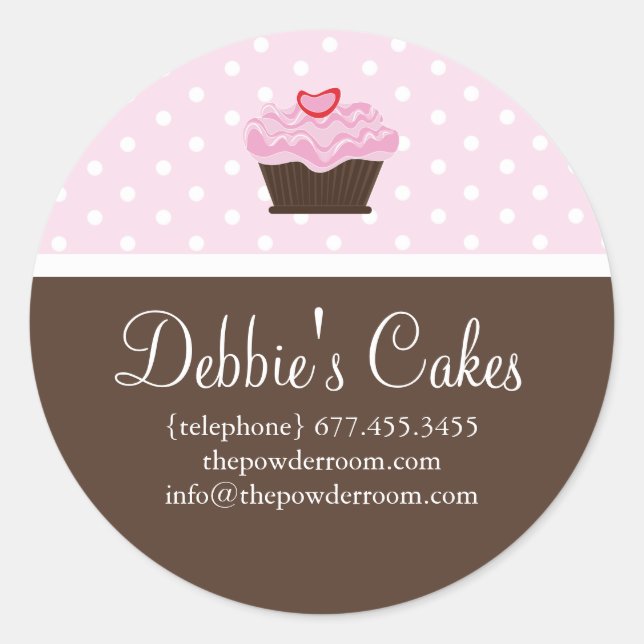 Adesivo Cupcake Envelope Selo (Frente)