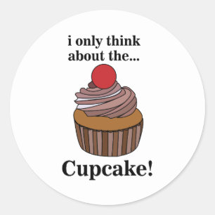 Adesivo Cupcake Eu Só Penso No Cupcake