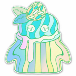 Adesivo Cupcake Fantasma