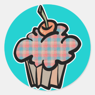 Adesivo cupcake geeky xadrez