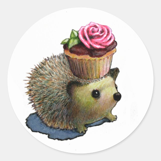 Adesivo Cupcake Hedgehogs (Frente)