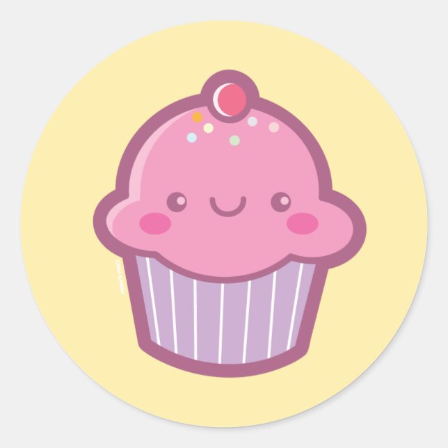 Adesivo Cupcake Kawaii (Frente)