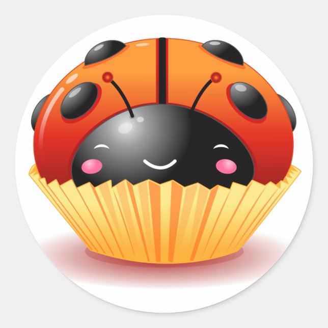 Adesivo Cupcake Ladybug (Frente)