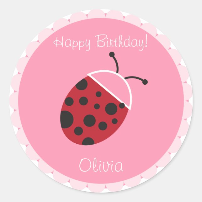 Adesivo Cupcake Ladybug Topper/Sticker (Frente)