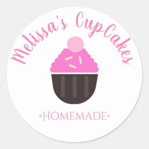 Adesivo Cupcake Logotipo Sprinkles Home Bakery