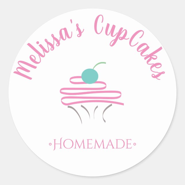Adesivo Cupcake Logotipo Whisky Homemade Bakery (Frente)
