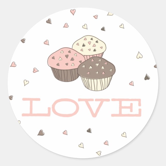 Adesivo Cupcake Love Sticker (Frente)
