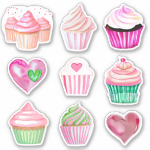 Adesivo Cupcake Love Stickers - Coleção 1