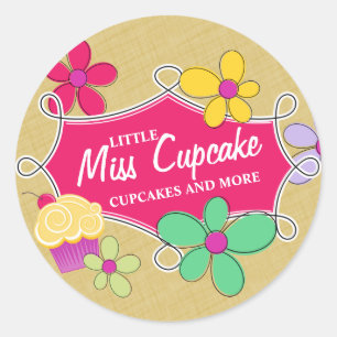 Adesivo Cupcake lunático floral e quadro do Doodle