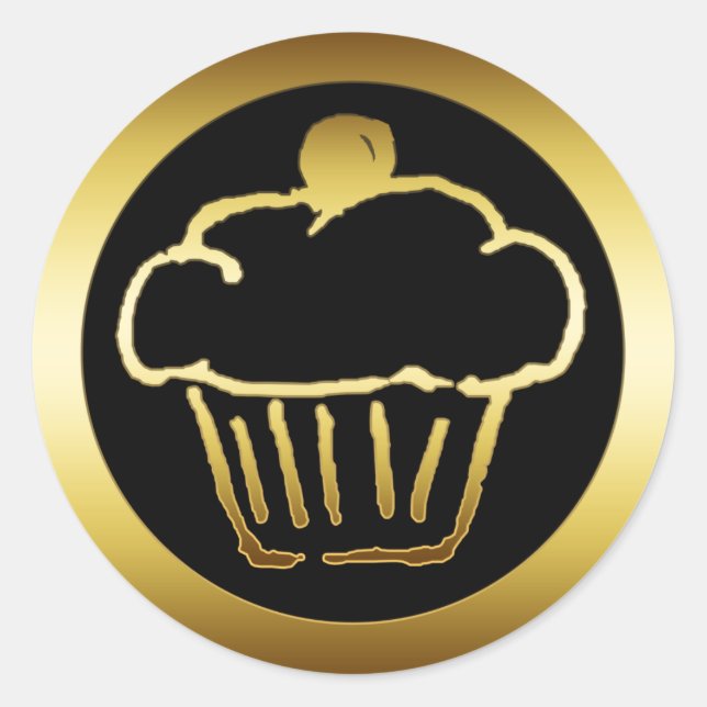 Adesivo CUPCAKE ouro (Frente)