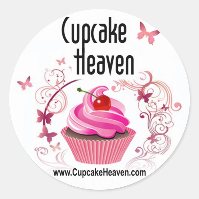 Adesivo Cupcake Packaging Sticker "Heaven Cupcake" (Frente)