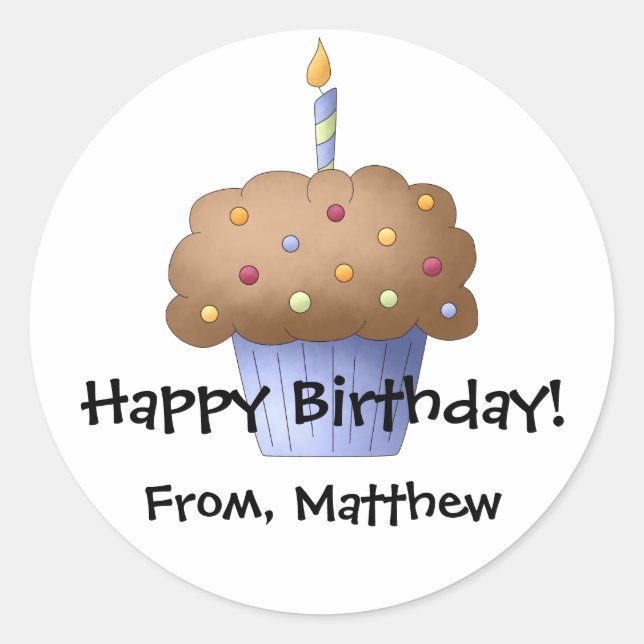 Adesivo Cupcake Personalizado (Frente)