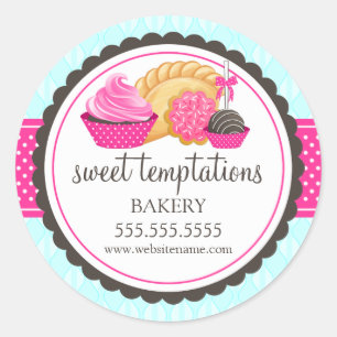 Adesivo Cupcake Pop de bolos Cookey Rotatividade Caixas de