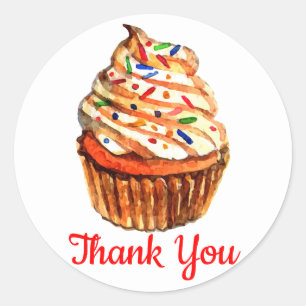 Adesivo Cupcake Que Seus Cupcakes Festas de casamento Verm