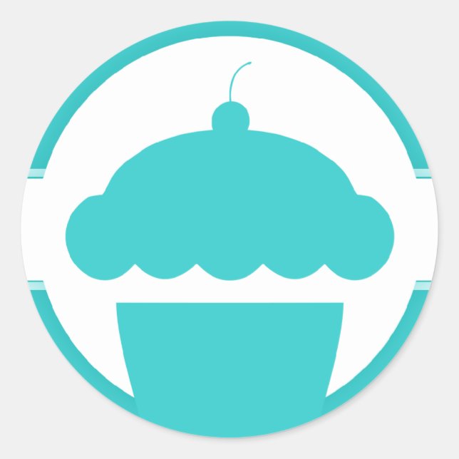 Adesivo cupcake retrô (Frente)