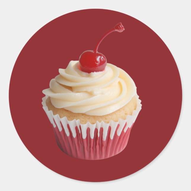 Adesivo Cupcake Retro-Cereja Doce (Frente)