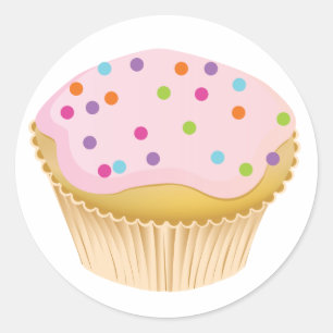Adesivo Cupcake rosa