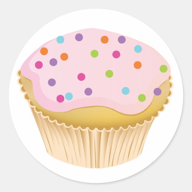 Adesivo Cupcake rosa (Frente)
