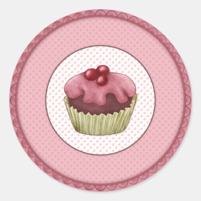 Adesivo Cupcake rosa (Frente)