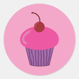Adesivo Cupcake rosa