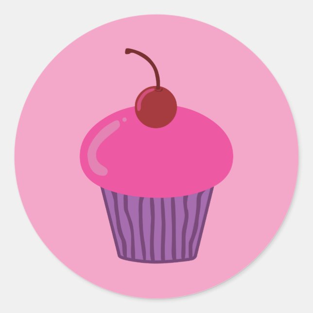Adesivo Cupcake rosa (Frente)