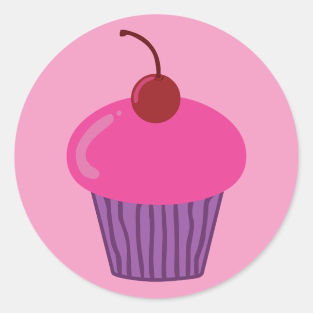Adesivo Cupcake rosa (Frente)