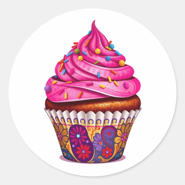 Adesivo Cupcake rosa (Frente)