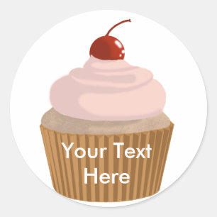 Adesivo Cupcake rosa e marrom