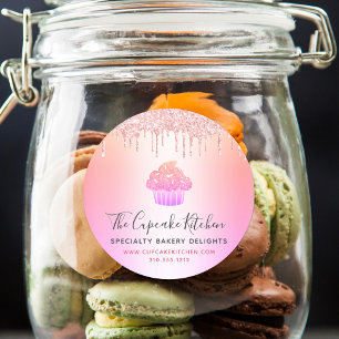 Adesivo Cupcake Rosa Rosa Rosa Cor-de-rosa Brilhante Panif
