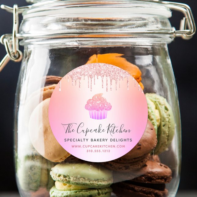 Adesivo Cupcake Rosa Rosa Rosa Cor-de-rosa Brilhante Panif (Criador carregado)