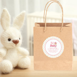 Adesivo Cupcake Rosa Sprinkles Obrigado