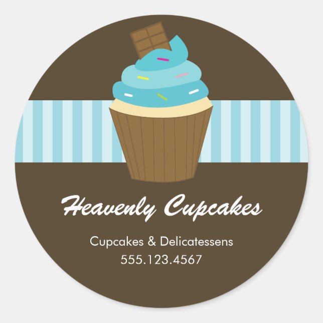 Adesivo Cupcake Round Sticker (Frente)