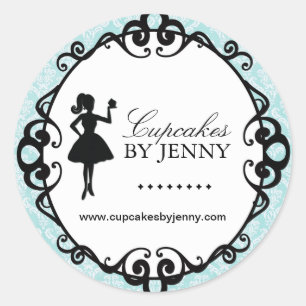 Adesivo Cupcake Silhuette Packaging Stickers