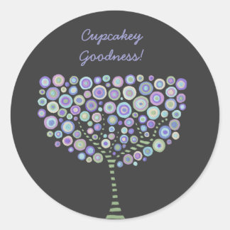 Adesivo Cupcake Toppers Blue Cirtro Tree Stickers