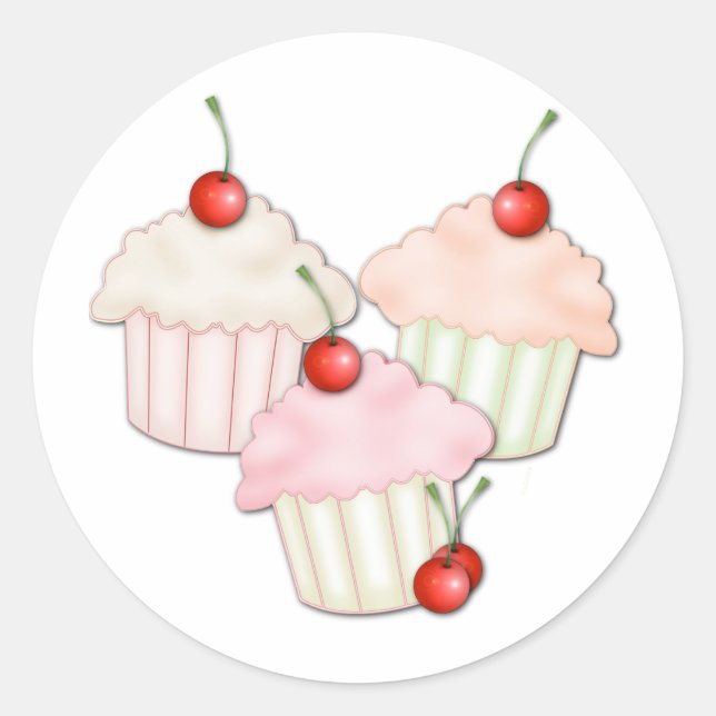 Adesivo Cupcake Trio (Frente)