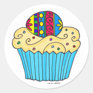 Adesivo Cupcake ucraniano por Vera Trembach