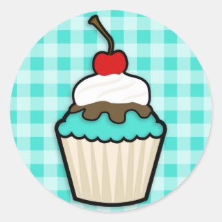 Adesivo Cupcake Verde Turquoise