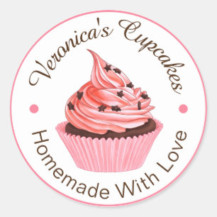 Adesivo Cupcakes casados com Rosas claro de amor