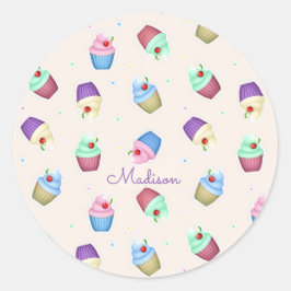 Adesivo Cupcakes Coloridos Fofos