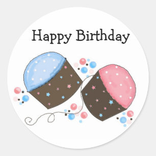 Adesivo Cupcakes com Glacê para o seu Aniversário