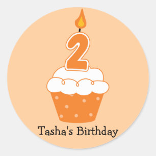Adesivo Cupcakes de aniversário personalizados